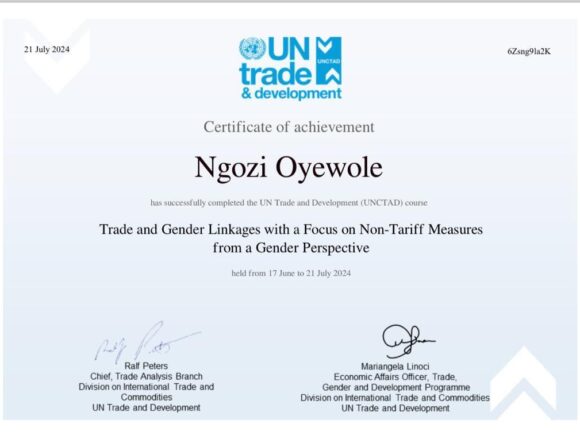 Celebrating Excellence: CBW-Africa Leaders Earn Prestigious UNCTAD Certification